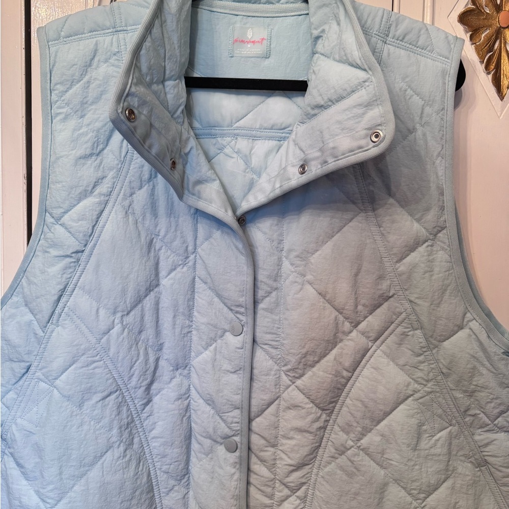 FP Movement by Free People Light Blue Quilted Vest